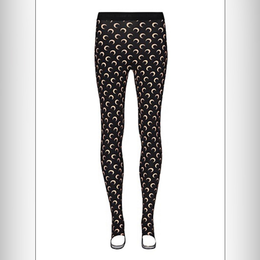 Marine Serre Crescent Print Stir Up Leggings in Beige